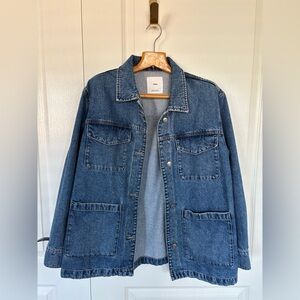 Mango Blue Denim Jacket Size L